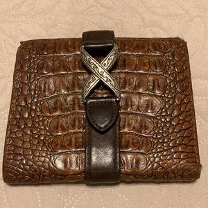 VINTAGE BRIGHTON ALLIGATOR LEATHER WALLET